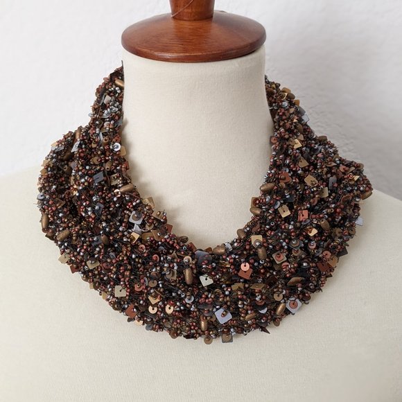 Chico's Chunky Statement Scarf, Belt or Necklace - Sparkly & Beaded - Picture 2 of 7